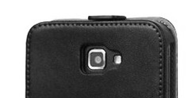 Luxusní černé kožené pouzdro na Samsung Galaxy Note i9220