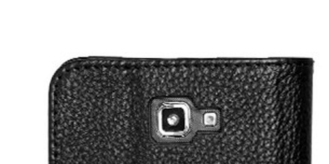 Luxusní černé pouzdro na Samsung Galaxy Note i9220 v efektu krokodýlí kůže