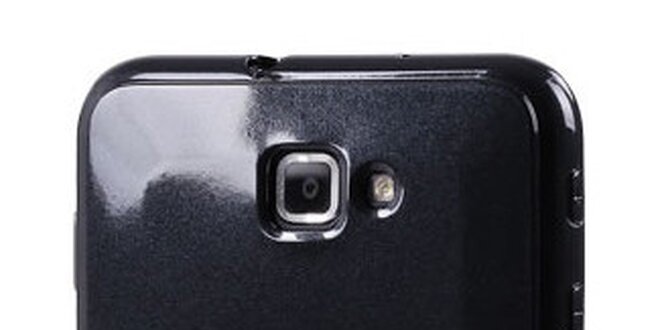 Lesklé černé plastové pouzdro na Samsung Galaxy Note i9220