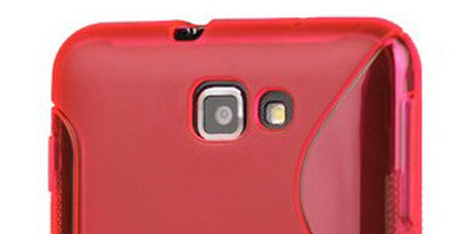 Lesklé červené plastové pouzdro na Samsung Galaxy Note i9220