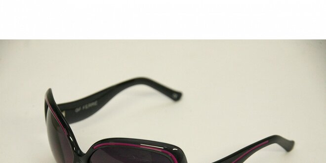 Dámské černé sluneční brýle Gianfranco Ferré s růžovými detaily