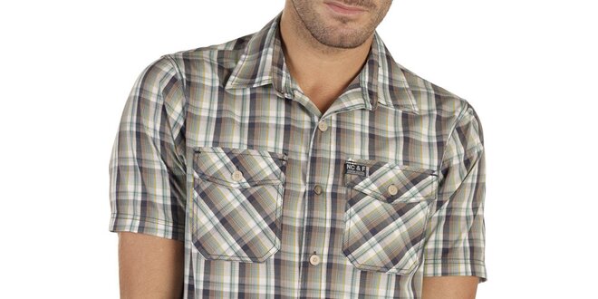 Pánská barevně károvaná košile s krátkým rukávem New Caro