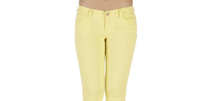 Dámské kanárkově žluté upnuté kalhoty New Caro