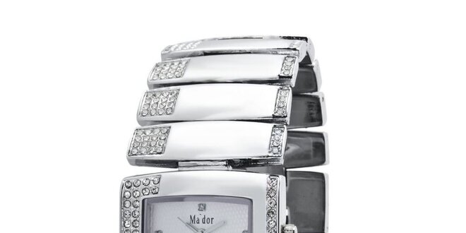 Dámské stříbrné náramkové hodinky Ma´dor