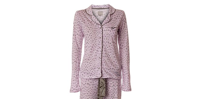 Dámské růžové pyžamo vive Maria s leopardím vzorem