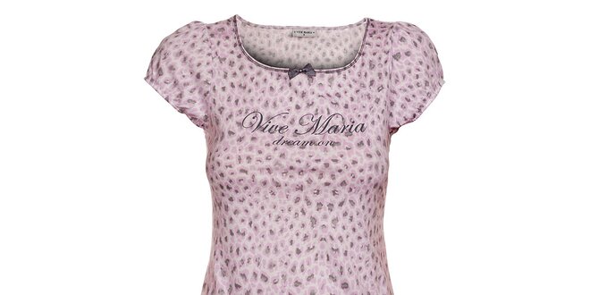 Dámská růžová noční košile Vive Maria s leopardím potiskem
