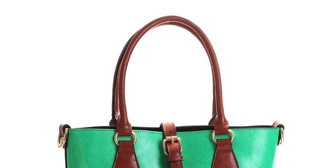 Dámská zelená kabelka z pravé kůže Belle & Bloom