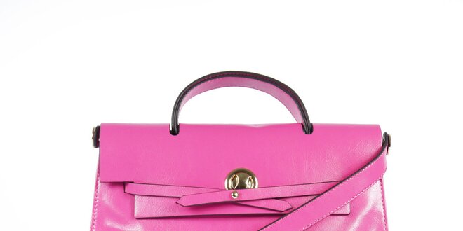 Dámská růžová kožená kabelka Belle & Bloom