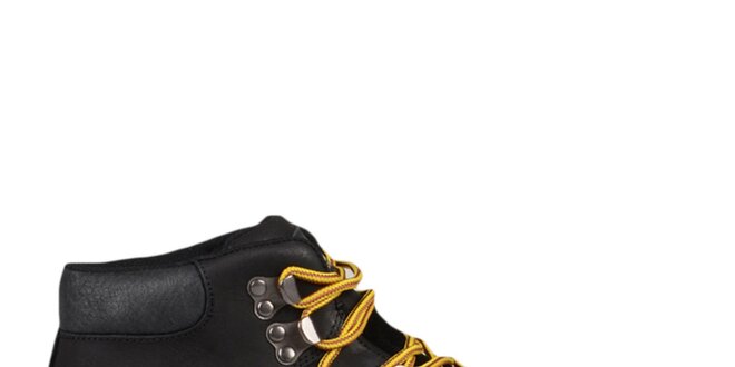 Černé kotníkové boty se žlutými prvky Bustagrip
