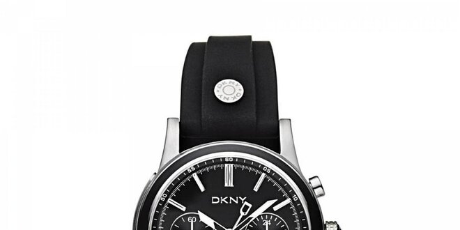 Dámské hodinky DKNY s černým silikonovým páskem