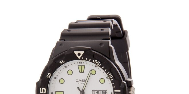 Pánské náramkové hodinky Casio s černým pryžovým řemínkem