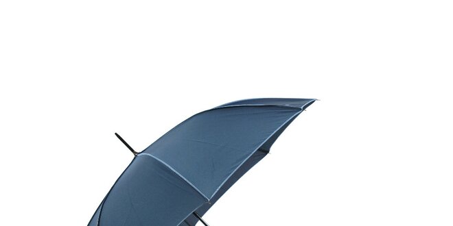 Klasický dámský deštník Ferré Milano v tmavě modré barvě se světle modrými lemy