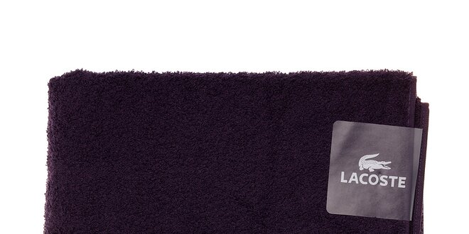 Větší tmavě fialový ručník Lacoste