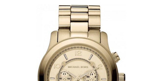 Dámské analogové hodinky s chronografem ve zlaté barvě Michael Kors