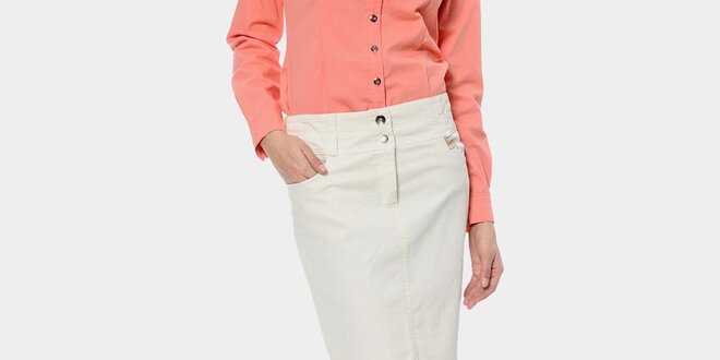 Dámská bílá džínová sukně ODM Fashion