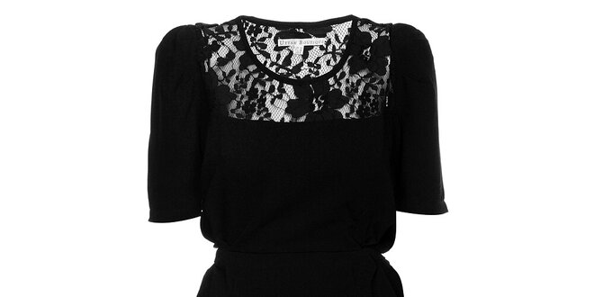 Dámské černé šaty Uttam Boutique s krajkou
