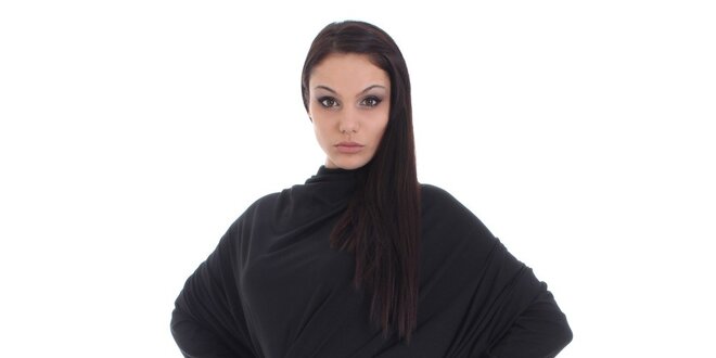 Dámské černé šaty s pouzdrovou sukní SforStyle