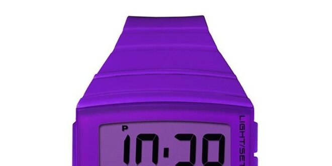 Dámské fialové digitální hodinky Everlast