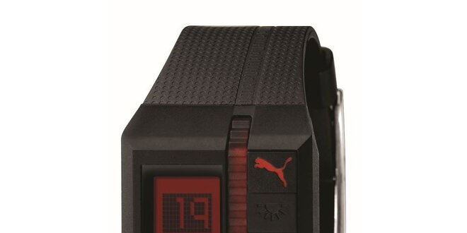 Pánské černé digitální hodinky Puma