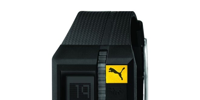 Pánské černé sportovní digitální hodinky Puma