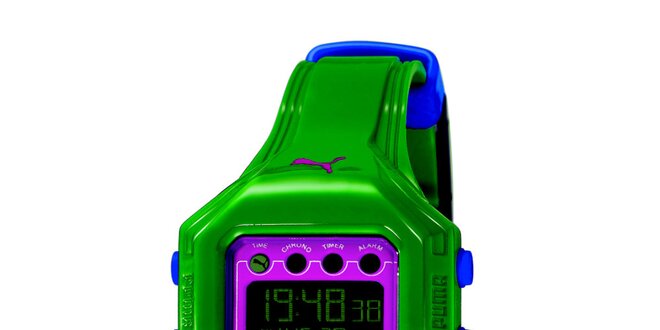 Dámské zelené digitální hodinky Puma