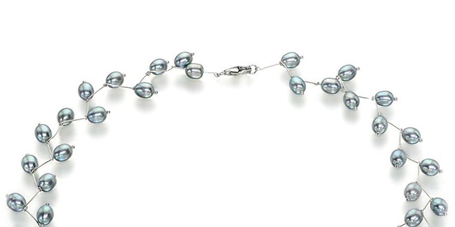 Náhrdelník Orchira s šedými perlami