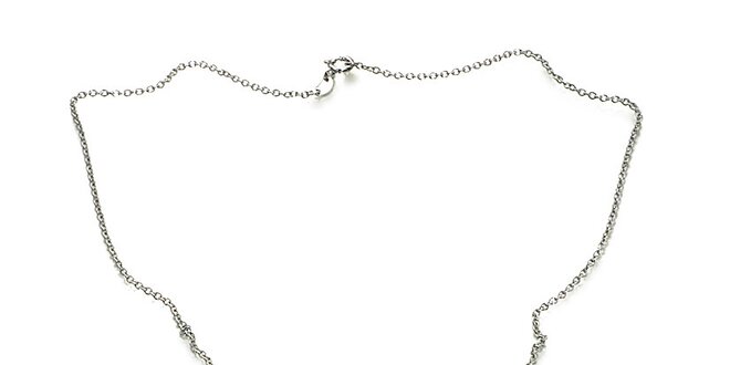 Stříbrný náhrdelník Orchira s černou perlou