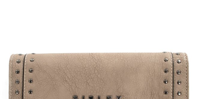 Dámská béžové peněženka s cvočky Sisley