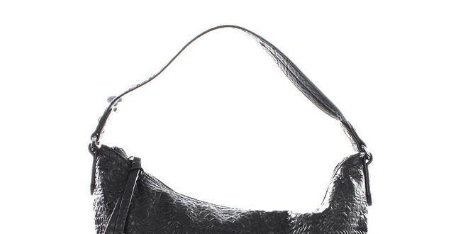 Dámská černá kabelka s pecičkami Sisley