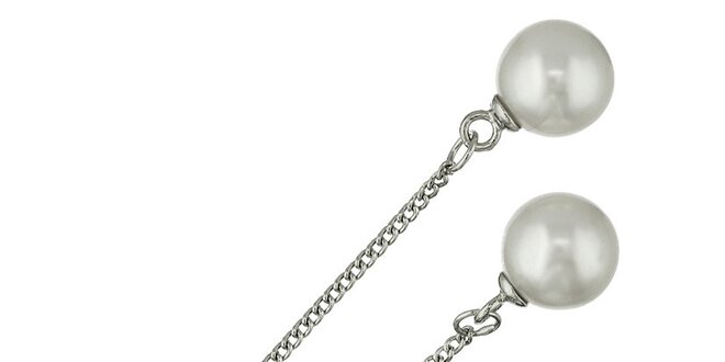 Stříbrné náušnice Orchira s bílou perlou