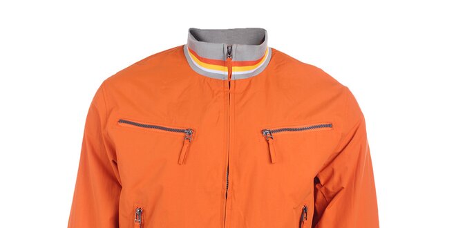 Pánská oranžová bunda s náprsními kapsami Timeout