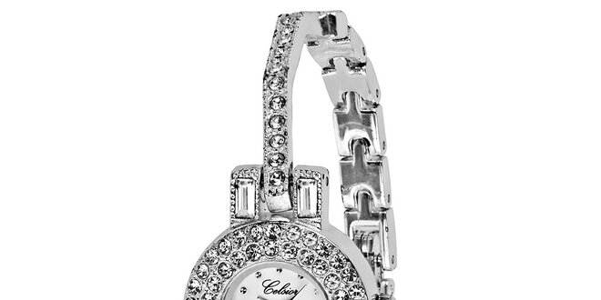Dámské stříbrné hodinky s kamínky Swarovski Elements od Art de France
