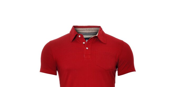 Pánské červené polo tričko značky Bendorff s náprsní kapsou