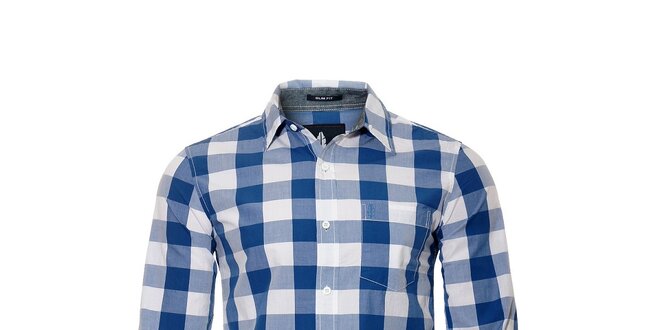 Pánská modro-bílá kostkovaná košile značky Bendorff