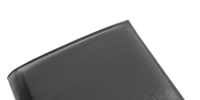 Pánská hladká kožená černá peněženka Lindberg & Sons