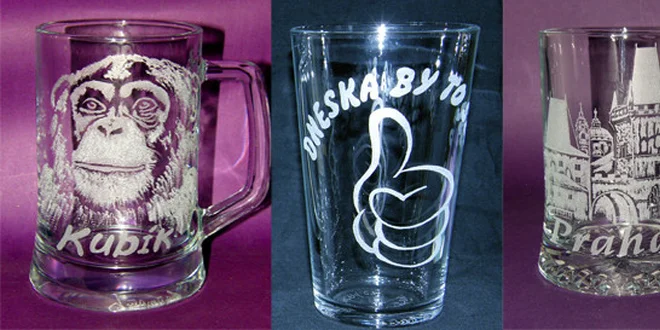 Originální skleněné dárky s motivem na přání