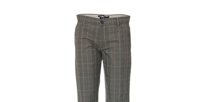 Pánské kostkované kalhoty značky Bendorff v šedé barvě