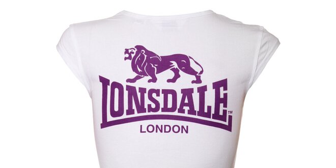 Dámské bílé tričko Lonsdale s vykrojenými rukávy