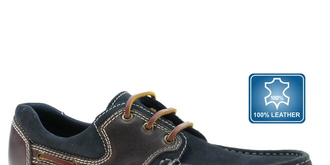 Pánské kožené černé boty Beppi