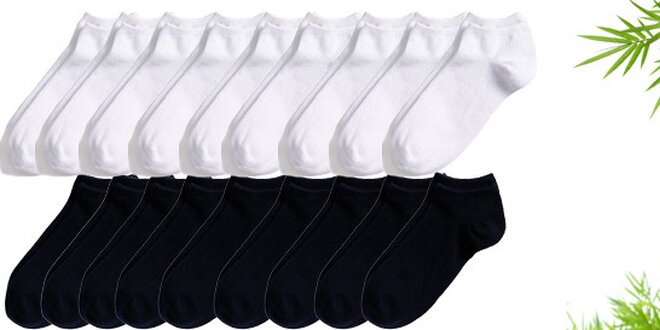 9 párů dámských bambusových ponožek