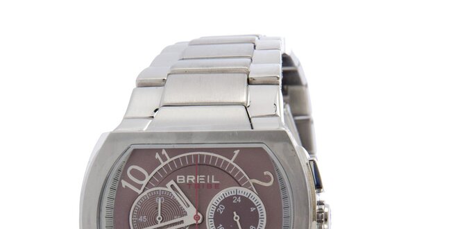 Pánské stříbrné analogové hodinky Breil