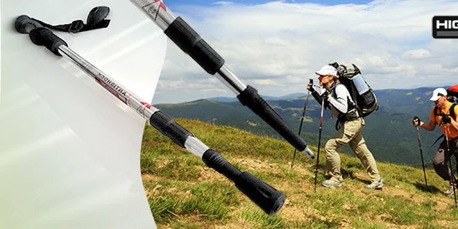 Dvě trekingové hole s odpružením