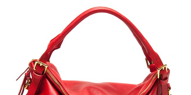 Dámská červená kabelka s řetízkem Renata Corsi