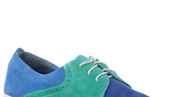 Pánské modro-zelené boty Tesoro