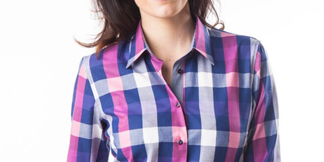 Dámská modro-růžově kostkovaná košile Lexa Slater