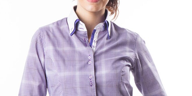 Dámská košile s fialovými kostičkami Lexa Slater