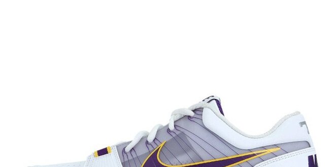 Pánské bílé tenisky s fialovými prvky Nike