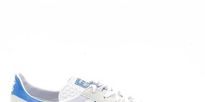 Pánské bílé tenisky s modrými pruhy Adidas
