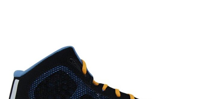 Pánské černé kotníkové tenisky s modrými prvky Adidas
