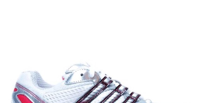 Dámské stříbrno-bílé tenisky Adidas s barevnými pruhy